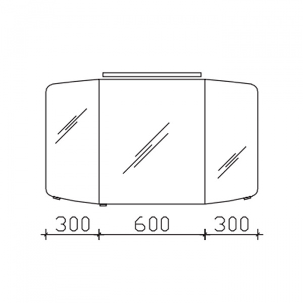 Pelipal Cassca Зеркальный шкаф с светодиодной подсветкой 140х70х17см, цвет графит структура