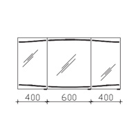 Pelipal Cassca Зерк шкаф 140х70х17см., ComfN, с светодиодной подсветкой,3 зерк. дверцы, 6 стекл. полок, розетка и выключатель, цвет: корпуса белый глян.