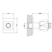 Gessi Rettangolo Поворотная боковая форсунка, цвет: хром