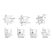 Kerasan Nolita Унитаз безободковый пристенный 55х35 см, с креплениями WB5N, цвет: белый глянцевый