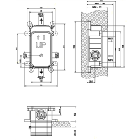 Gessi Внутренняя часть встраиваемого однорычажного смесителя с переключателем