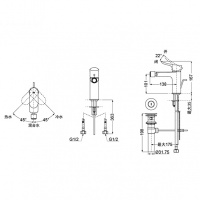 TOTO NC Сместель для биде с донным клапаном, цвет: хром