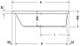 Ванна акриловая Duravit Happy D.2 160x70 прямоугольная, полувстраиваемая