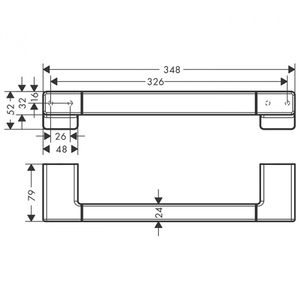 Hansgrohe AddStoris Поручень, цвет: шлифованная бронза