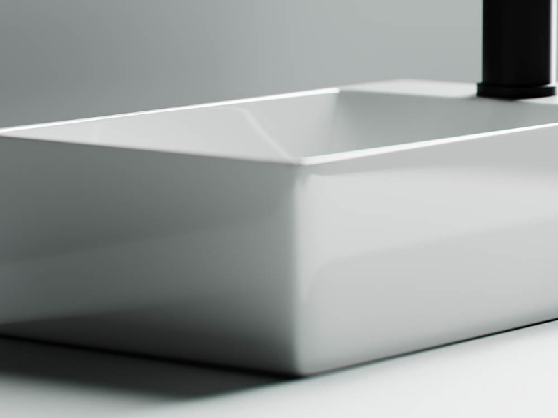 Умывальник подвесной прямоугольный (отверстие под смеситель R) Element 375*215*100мм Ceramica Nova белый CN5007