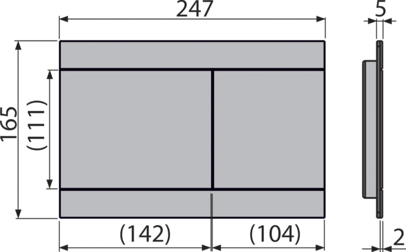 Кнопка управления для скрытых систем инсталляции, NICKEL-мат, арт.FUN-N-B