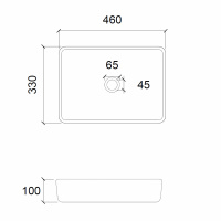 Раковина накладная стеклянная ABBER Glas AK2312B черная