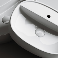 Умывальник накладной Element 500*380*120мм Ceramica Nova белый 