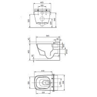 TECEone Унитаз-биде подвесной 54х35.8х35см, цвет: белый