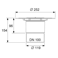 TECE Сифон вертикальный DN100