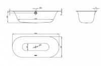 Ванна стальная Bette (Бетте), 180х80 овальная , встраиваемая