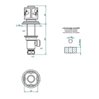 THG CAPUCINE VERT DECOR PLATINE Вентиль смесителя для раковины, декор платина/зеленый, цвет: хром
