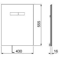 TECELux для установки унитаза -биде (DURAVIT) с верхней панелью из черного стекла с сенсорным блоком управления  sen-Touch  и нижней панелью стекло черное