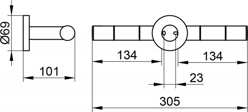 Держатель туалетной бумаги Keuco Universal 16062 двойной
